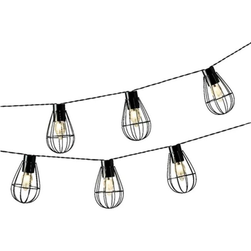 LUCI DI NATALE PER INTERNO ED ESTERNO BIANCO CALDO 100 led cavo luci 4