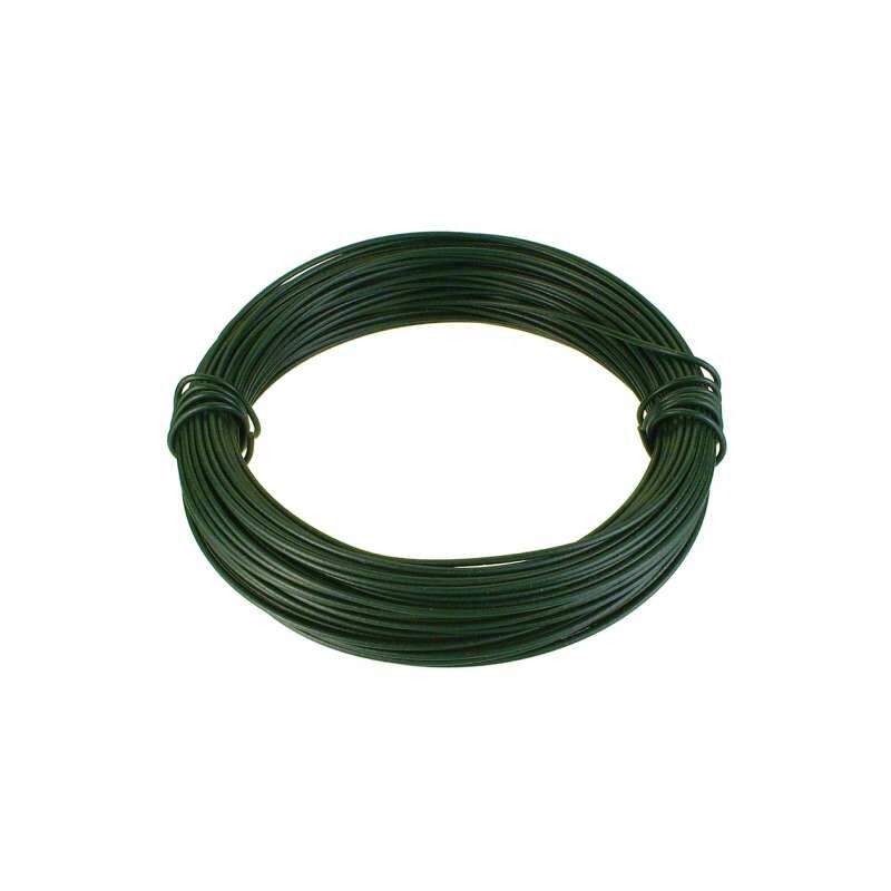 Filo di ferro zincato rivestito PVC verde Diam. 3,0 mm. 100 mt.