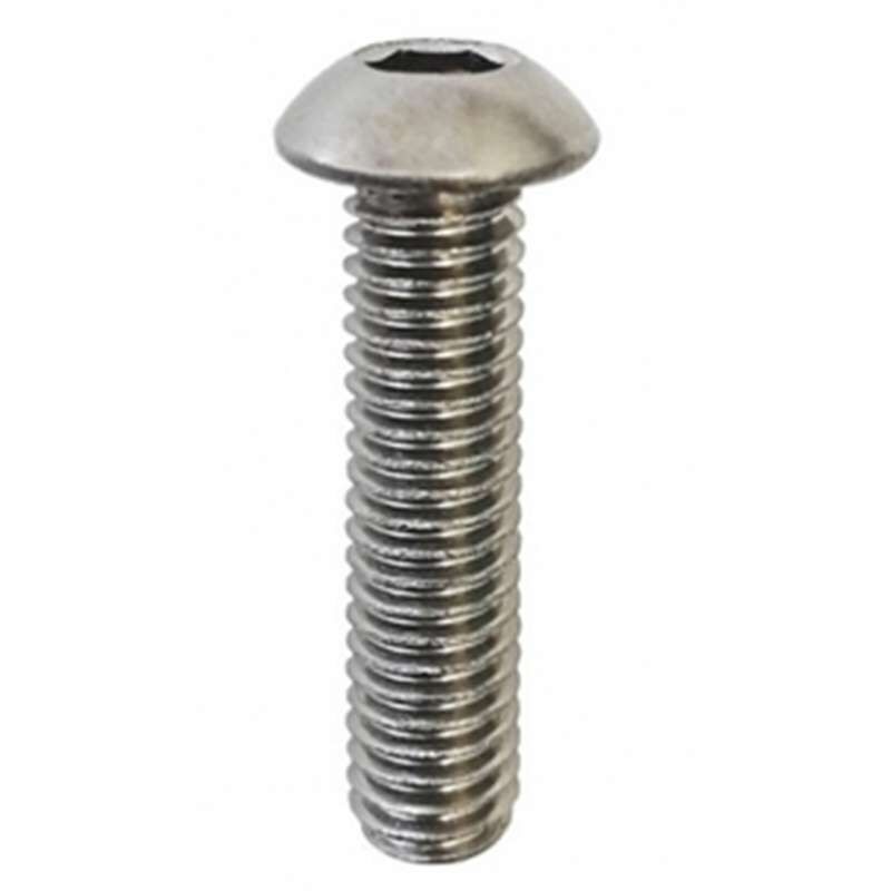 Lot De 10 Vis M6x16 Inox TBEI - Vis à Tête Bombée Empreinte Interne, Acier Inoxydable