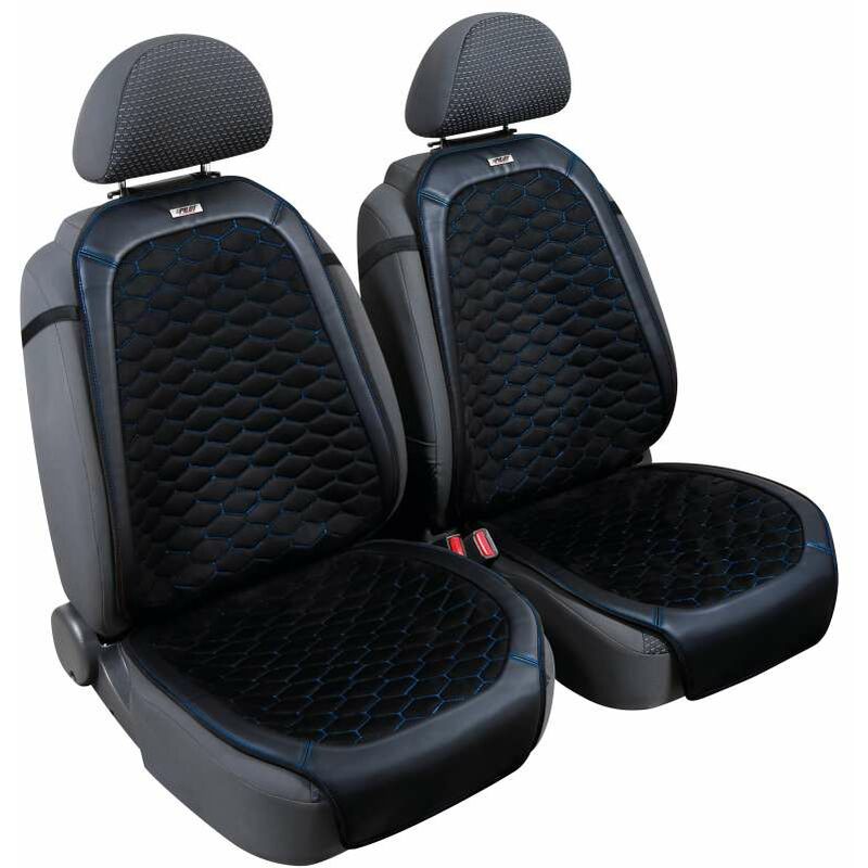 SET COPRISEDILI COMPATIBILI PER AUTO PANDA 50 e 50 DEL 2014 MADE IN ITALY  BICOLORE CON LOGO NERO - JEANS BLU