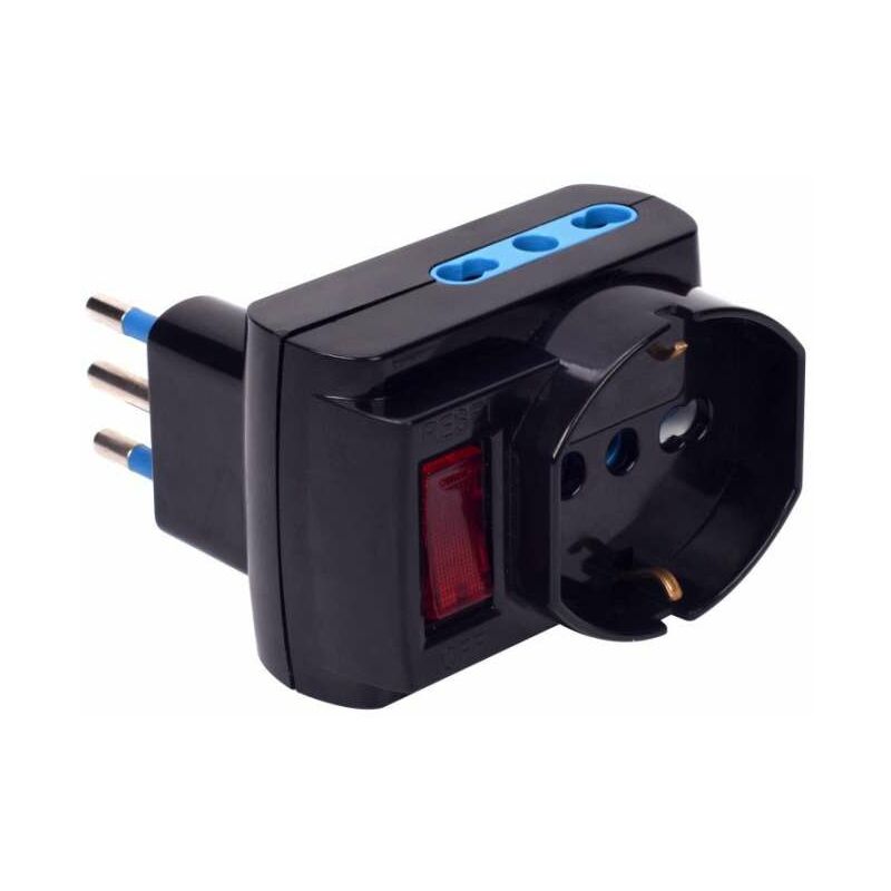 Adattatore 3 prese con interruttore