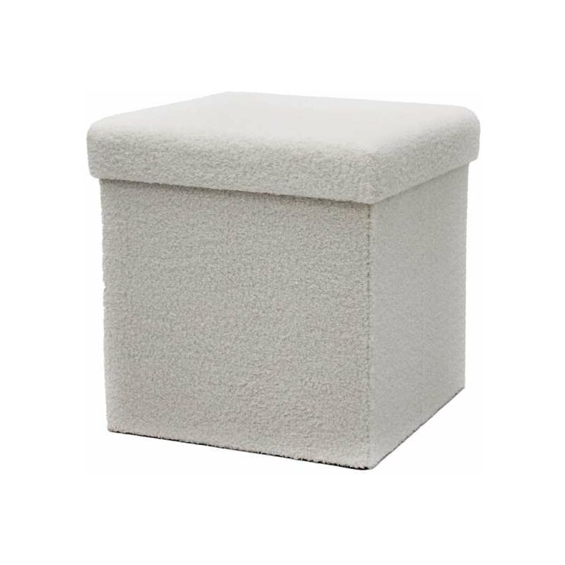 Pouf pieghevole Teddy Bianco