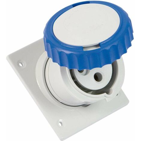 Presa da incasso inclinata 2P+T 16A 230V 6h, IP67 (1/4)