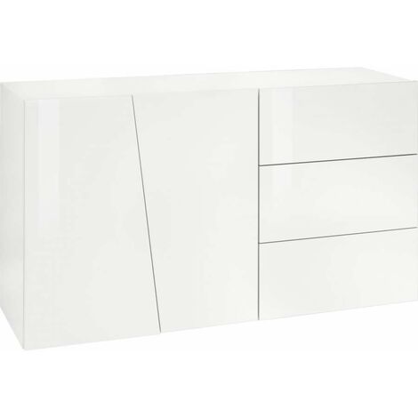 Credenza bassa in stile country a 2 ante e 3 cassetti - Victoria