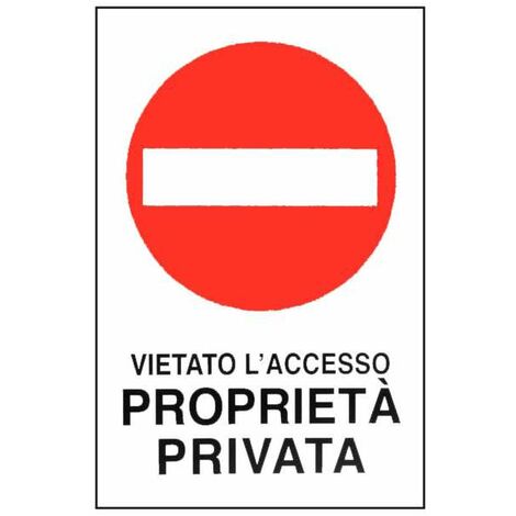 Cartello Proprieta Privata V A X Alluminio