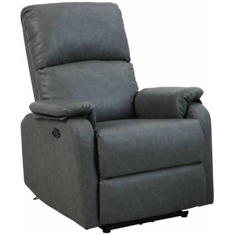 Domo Mea Poltrona Recliner Grigia - Comfort Vintage 92x164x104/84cm