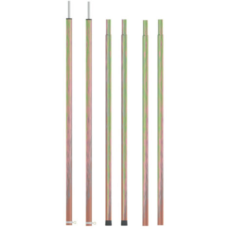 Aste Telescopiche per Tende 170-255cm 2pz in Acciaio Zincato