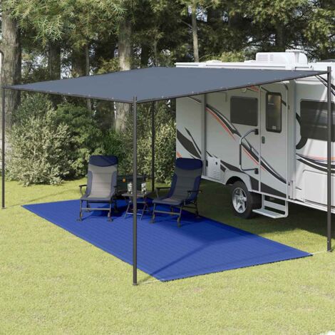 Tappeto da Tenda 250x600 cm Blu in HDPE