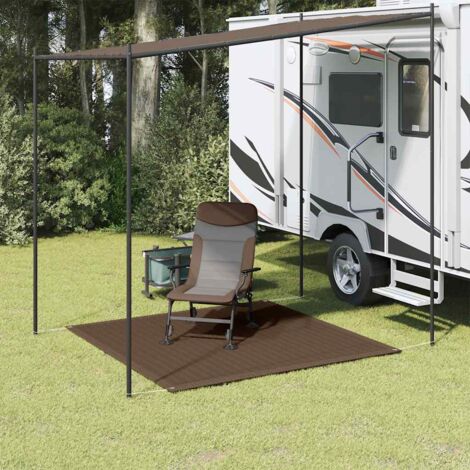 Tappeto da Tenda 250x250 cm Marrone (1/4)