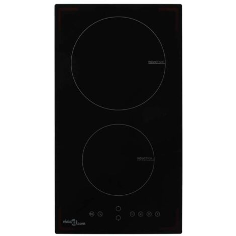 vidaXL Piano Cottura a Induzione 2 Zone e Controlli Touch Vetro 3500 W