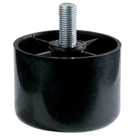 Masidef Piedino Tondo in Plastica - Nero - Diam 60 mm H 40 mm