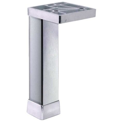 MASIDEF - PIEDINO CON FLANGIA QUADRA IN METALLO CROMO H120MM