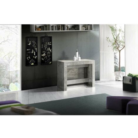 Set di 2 Panche Allungabili per consolle e Tavolo da pranzo 290/66X25X45cm - ORION - Colore: Cemento
