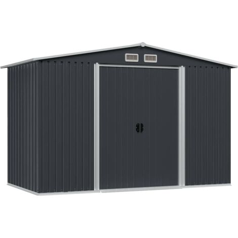 vidaXL Capanno per Attrezzi Antracite in Acciaio 257x205x178 cm
