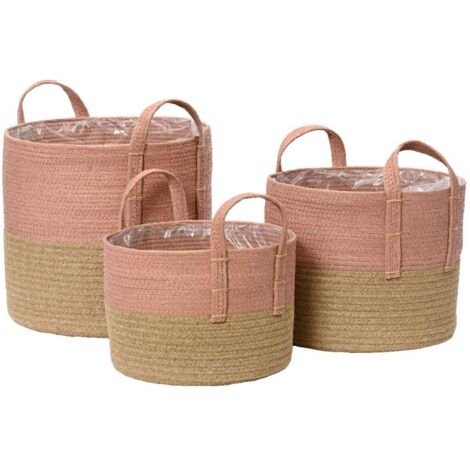 Cesta in juta rosa Media