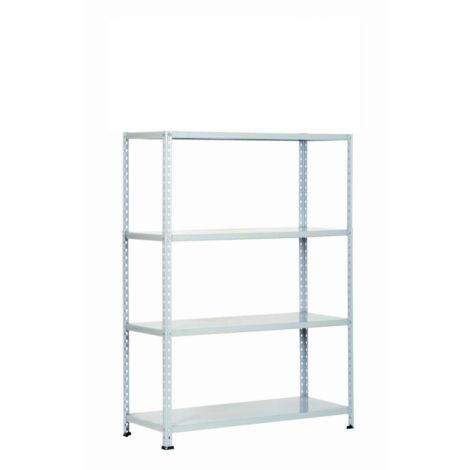 Scaffale MultiRipiano Bianco Metallo Verniciato 4 Ripiani 80x30x151 cm