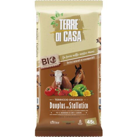 Vigorplant Terriccio Organico con Stallatico - Sacco da 45 lt per Orti e Giardini