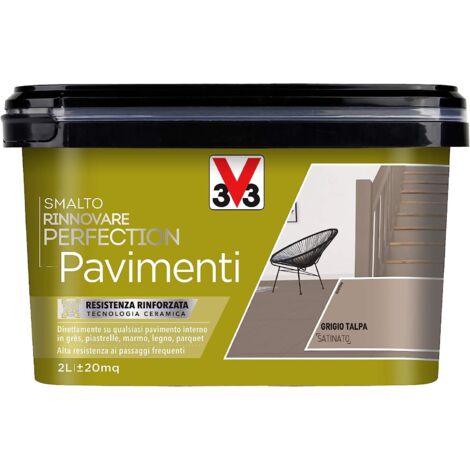 V33 SMALTO RINNOVARE PERFECTION PAVIMENTI Grigio Talpa Satinato 2 L