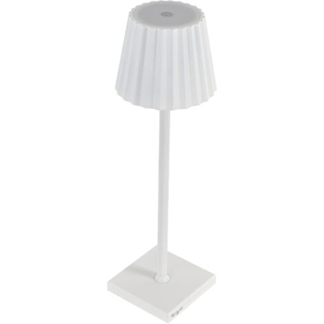 King Home Lampada da tavolo K-light in alluminio, luce bianca calda antiriflesso regolabile, Bianco 10x10x38h cm (1/10)