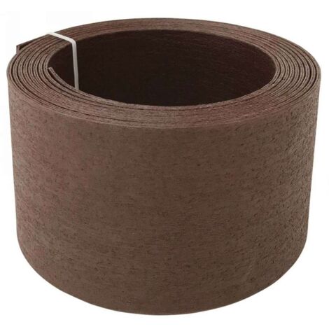 Bordo flessibile per prato 12,5x500 cm – Materiale polietilene – Con 5 picchetti – Colore marrone – Verdemax (1/5)