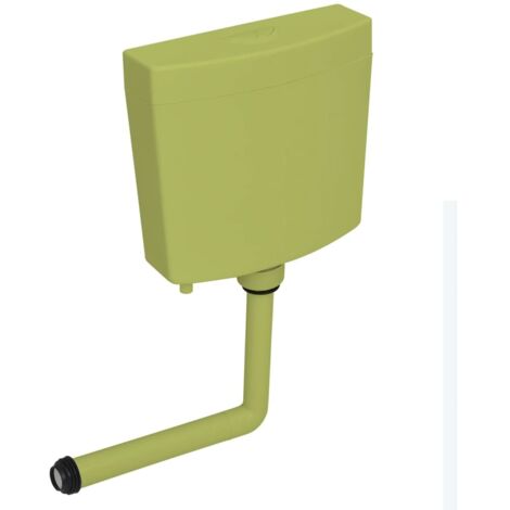 vidaXL Sciacquone WC con Ingresso Acqua dal Basso 3/6 L Verde Oliva