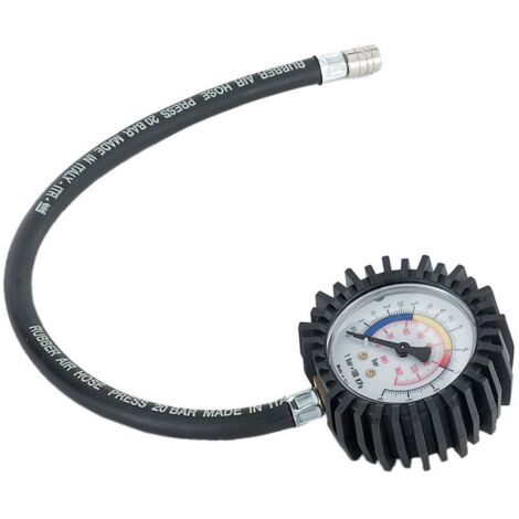 Manómetro De Presión Para Neumáticos - Calibrador Con Manguera, Rango 0-16 Bar (220 PSI), Para Coche, Moto, Camión Y Bicicleta