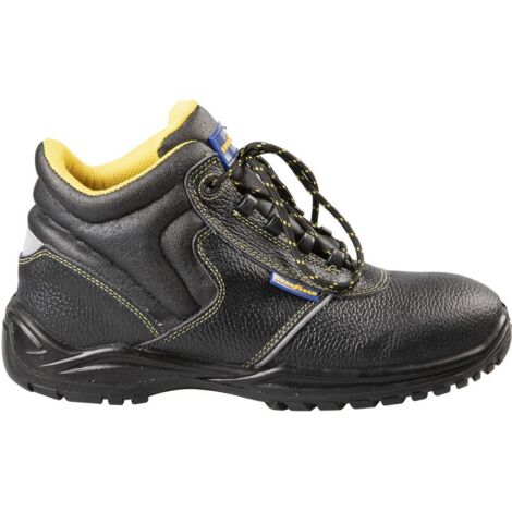 Reis Scarpe Antinfortunistiche Uomo: Stivali In Pelle Con Puntale In Acciaio, Nero/Rosso - 2