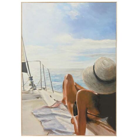 Quadro donna in barca (1/2)