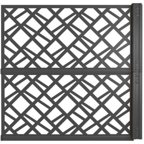 Art Plast Kit Pannelli Decorativi Esterni - Antracite - 107x14x102 cm