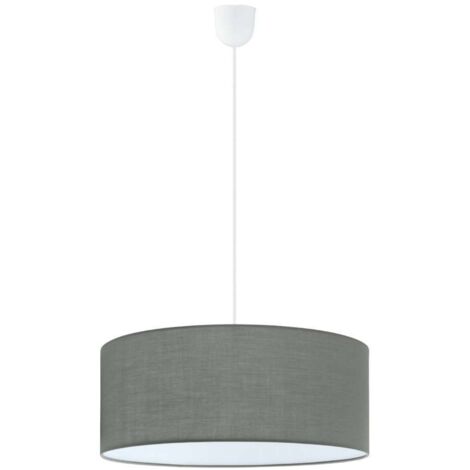 Sospensione da interno Eglo Rossano Ø 48 cm in tessuto grigio 3 x e27