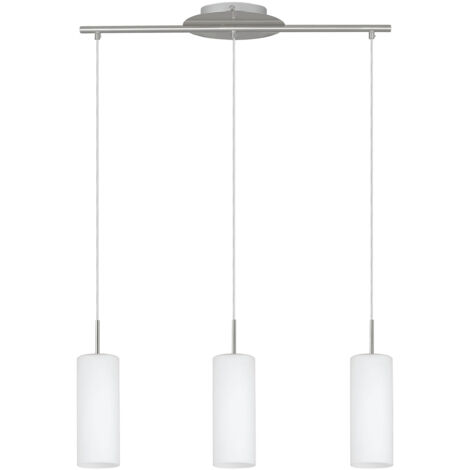 Lampada a sospensione Troy 3 E27 3x40W in metallo e vetro satinato