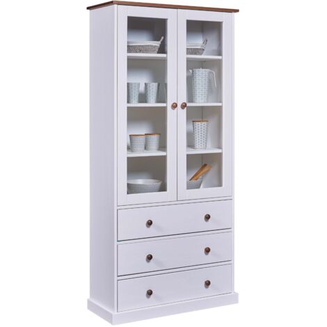Vetrina Westerland 10 Bianco Classico 90 x 38,4 x 190 cm (1/5)