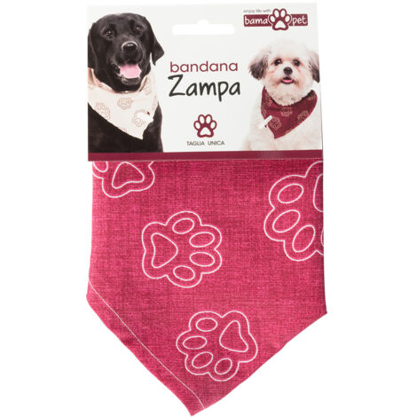Bandana In Tessuto Con Zampa 60x60cm