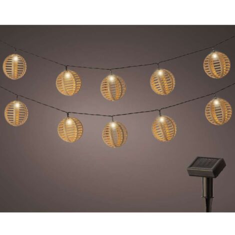 Ghirlanda solare con 10 led e paralume