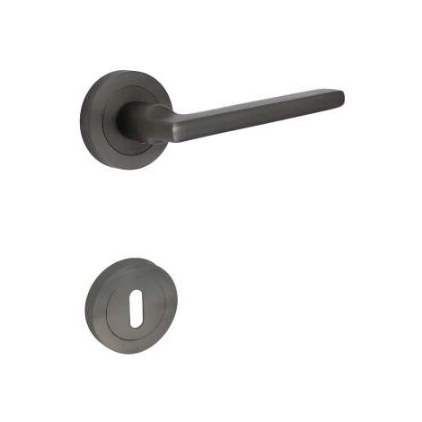 Maniglia Chicca Con Rosette Patent Alluminio Antracite