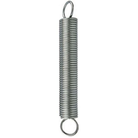 10 Molle Di Trazione In Acciaio Inox Con Doppio Gancio - 50x15 Mm, Diametro Filo 2,2 Mm, Per Tende, Amache E Fai-Da-Te