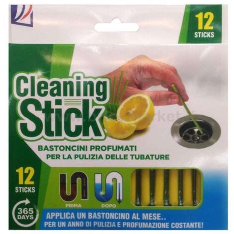Euromarketing Bastoncini Profumati Pulisci Tubi - Limone - 12 pz