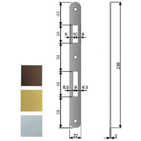 Incontro Serrature Patent Bt 8X90 Ottonato 590 Agb
