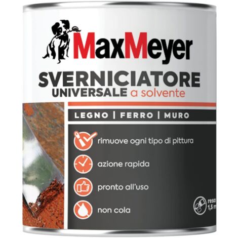 MaxMeyer Sverniciatore Universale a Solvente per Legno, Ferro, Muri, 0.75L