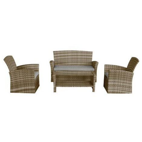 Salotto set da esterno giardino con poltrone divano e tavolo in rattan Century (1/5)
