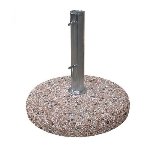 BASE CEMENTO GHIAIA PER OMBRELLONI DA GIARDINO 25 KG Ø 45 CM ARREDO GIARDINO