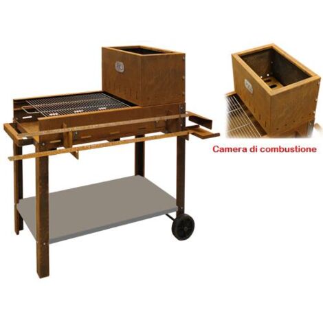 Barbecue a Legna/Carbone in Acciaio Corten El Gaucho Rio