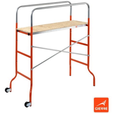 Gierre Trabattello in Acciaio Arancione - 144x62x138 cm Portata 120 kg