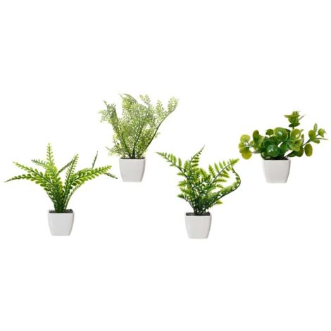 Kaemingk Piante Artificiali - Verde in Vaso Bianco - 20 cm (1/5)
