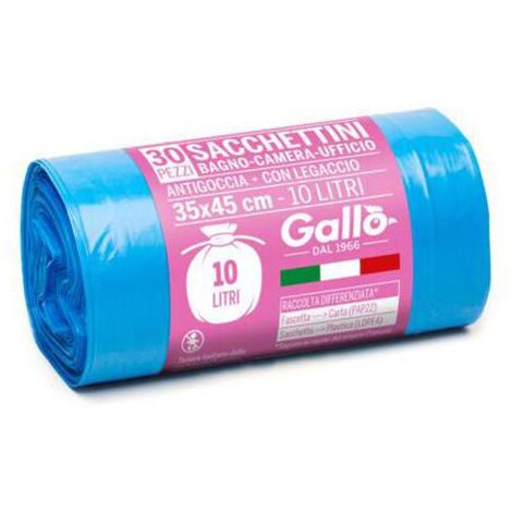 Sacco Immondizia Legacci Azzurro 35X 45 G 5 Pz 30 Gallo