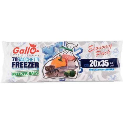 Cuki - Gelopiu' Sacchetti Freezer, 17 x 22 cm - 40 pezzi