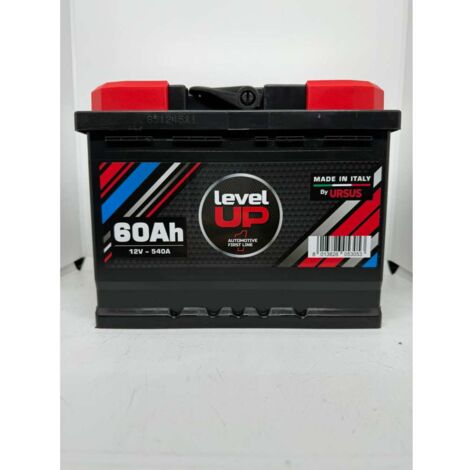 Level UP Batteria Auto 60Ah - Potente e Affidabile - Spunto 540A - 12V