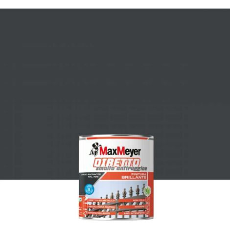 Smalto MaxMeyer diretto antiruggine brillantante 750 ml grigio antracite