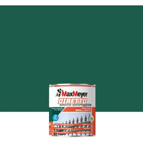 Smalto MaxMeyer diretto antiruggine brillantante 750 ml verde