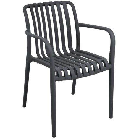 Domo Mea Sedia Breeze da Esterno Grigio Antracite - Design Moderno Impilabile